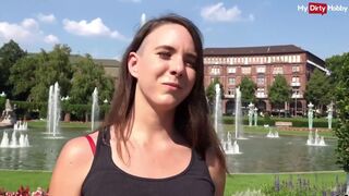 Német turista bige kültéri anális szexelése