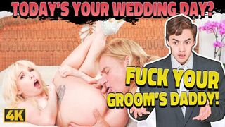 Sápadt világos szőke maca kész a sexre férje apjával